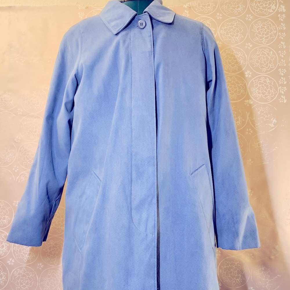 Blue Buttoned Collared Peacoat Size S